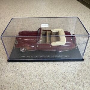 Universal Hobbies 1941 Lincoln Continental Convertible Diecast Burgundy 1/43